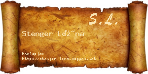 Stenger Léna névjegykártya